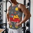 thumbnail image 5 of Pofeuu Red Pickup Truck With Pumpkins Print Men's Workout Tank Tops Sleeveless Muscle Gym Shirt Quick Dry-Small, 5 of 7