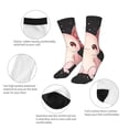 thumbnail image 3 of Zufioo Cute Axolotl Sakura Blossoms Print Children's Mid-tube Socks, Contrast Color High Elastic Sports Socks - Sweat-absorbent, Warm, Suitable for Children Aged 6-10, 3 of 5