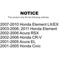 thumbnail image 2 of Front Suspension Stabilizer Bar Link Kit For Honda Civic CR-V Element Acura RSX EL, 2 of 2