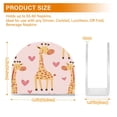 thumbnail image 3 of Qxltty Adorable Cartoon Giraffes Heart Pattern Acrylic Napkin Holder Set of 2 Transparent Dining Table Kitchen Cafeteria Home Decor 4.1x4.9x1.97in, 3 of 9