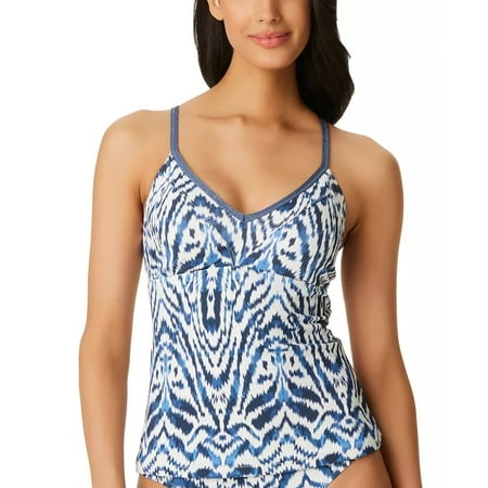 Jessica Simpson MOOD MULTI Surfers Paradise Strappy-Back Tankini Top, US Large