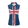 thumbnail image 2 of Uorisanigo Union Jack Womens Golf Shir Fashion Sleeveless Athletic Polo Workout Tops for Women Versatile Quarter Zip Pullover Comfortable Workout Tank Tops Size XL, 2 of 7