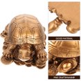 thumbnail image 2 of MasteelfCA Financial Fortune Tortoise Sculpture Money Wealth Turtle Decorative Money Turtle, 2 of 8