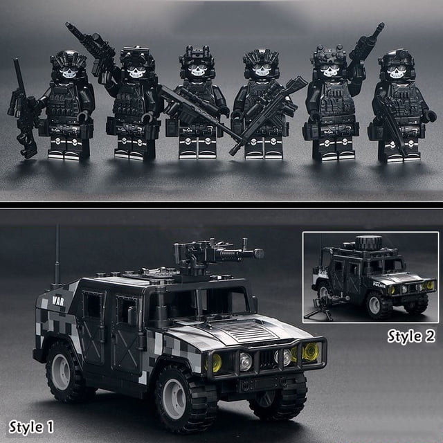 Juguetes Educativos : Construye Tu Lego Mundo Militar Con Nuevo Policía Especial Minifiguras Figuras De Fuerzas Armadas Bloques De Construcción