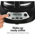 thumbnail image 2 of 12 Cup Programmable Drip Coffee Maker Machine, Regular & Bold Brew Options, Auto Pause and Pour, Glass Carafe, Black with Stainless Accents (46299J), 2 of 4
