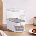 thumbnail image 1 of DFC Rice Dispenser Cereal Containers Storage Sealed Proof Cereal Dispenser With Lid With Measuring Cup And Dial Clear Visible Design For Soy Corn Grain Dry Foods, 1 of 1