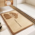 thumbnail image 3 of Alfombra absorbente de baño para patrón de cachorro puerta de baño resistente a la herencia, 3 of 11
