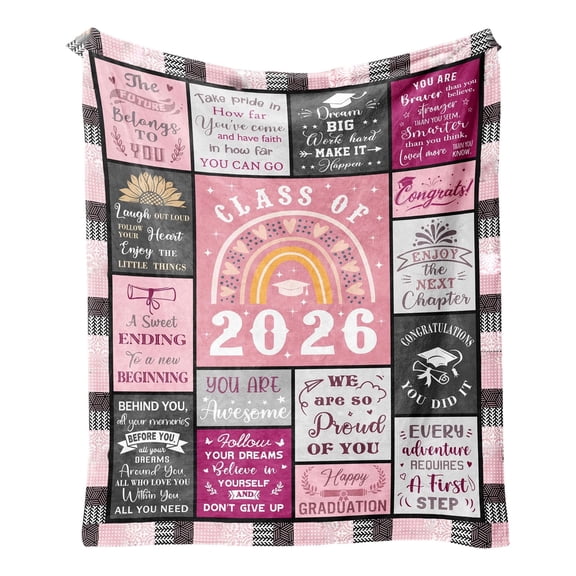 Graduation Gifts 2026 Blanket, Ngxiha 70X100Cm Graduation Blanket Graduation Gifts Class of 2026 High School College Masters Degree Graduation Gifts for Her/He, Graduation Gift Ideas