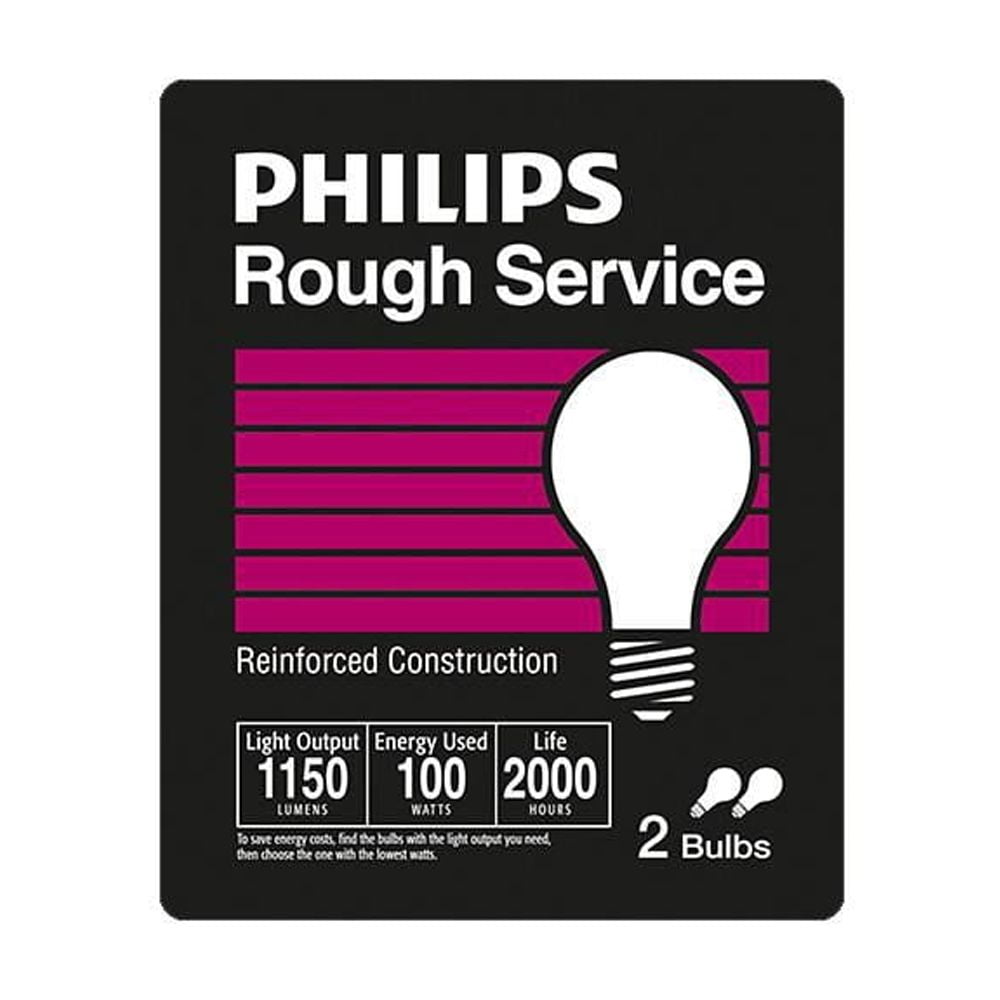 PHILIPS ampoule A19 de 100 W à culot moyen pour service intense paq/ de 2