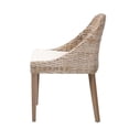 thumbnail image 3 of bali & pari Lara Bohemian Gray Kubu Rattan and Mahogany Wood Dining Chair, 3 of 10