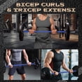 thumbnail image 3 of JoanKaren 47" Olympic Barbell Bar with 2 Collars,500lbs Capacity,Suitable for 2" Weight Plates,for Home Gym & Strength Training,Blue, 3 of 6