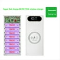 thumbnail image 5 of Sin Batería 10/12 18650 Baterías Banco de Energía Estuche de Carga 22.5W QC3.0 PD3.0 TIPO C Carga Inalámbrica 15W Caja de Almacenamiento B, 5 of 5