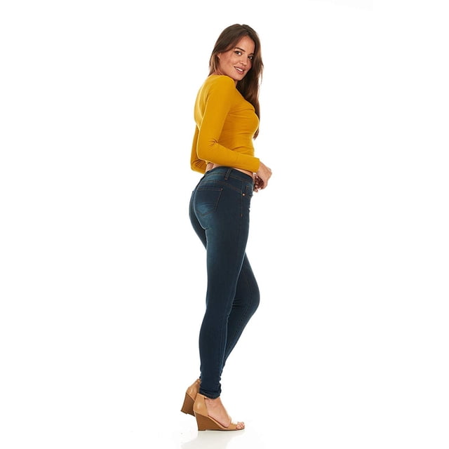 Cover Girl Skinny Jeans for Women Mid Rise 4 Colors Available Plus Size 14W Denim (31" Inseam)