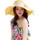 thumbnail image 4 of Sombrero plegable flexible para mujer, sombrero de paja de ala ancha con protección solar, gorra de playa de verano con protección UV (L), 4 of 5