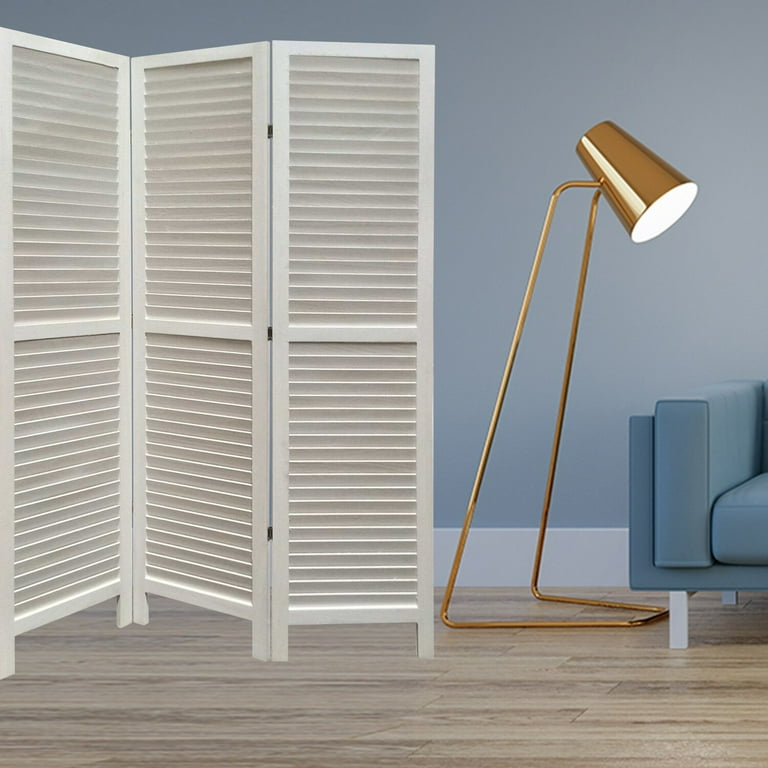 Blue Finish Wood Shutter 3 Panel Room Divider Screen Blue Finish Wood Shutter 3 Panel Room Divider Screen