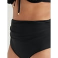 thumbnail image 5 of Time and Tru Women's and Women's Plus Ruched Bikini Bottom, Sizes S-3X, 5 of 6