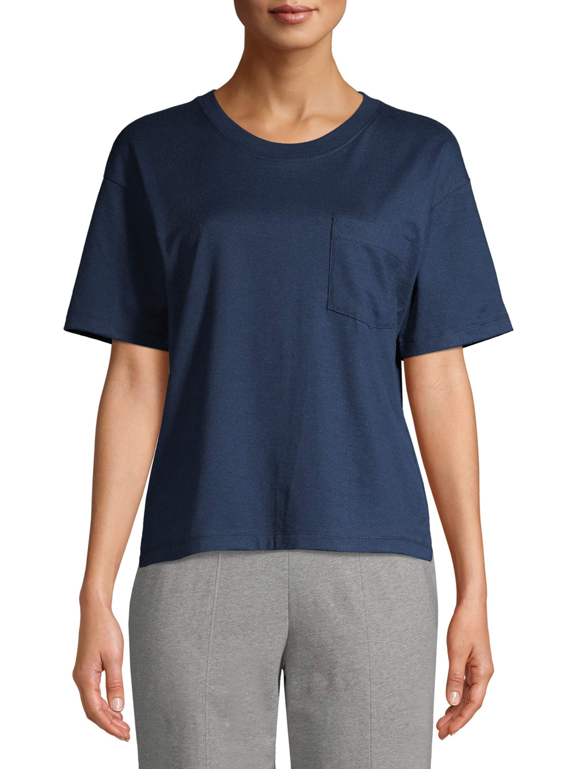 Time and Tru Time and Tru Women's Pima Cotton Boyfriend Tshirt