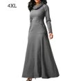 thumbnail image 1 of Sonducket Vestido largo Mujer Color sólido Noche Traje de fiesta de noche Vestidos Gris 4XL, 1 of 7