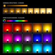 4 Pack E27 RGB LED Bulbs Light 16 Color Change Lighting Decor Light Lamp with IR Remote Control