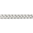 thumbnail image 2 of Solid 925 Sterling Silver Men's 11mm Curb Cuban Chain Necklace - with Secure Lobster Lock Clasp 18", 2 of 6