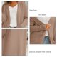 thumbnail image 5 of Mujer Abrigo Suéter Con Capucha Moda Frente Abierto Tejido Irregular Color Puro Mujer Cárdigan Casual Para Otoño Invierno Mujer Caqui M, 5 of 6