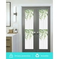 thumbnail image 5 of Window Privacy Film Green Vines Stained Glass Window Film Decorative Sun Block Window Cover Spring Botanical Plants Leaves Farmhouse Window Clings Static Adhesive Sticker for Bathroom 29.5"x118", 5 of 6