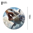 thumbnail image 2 of 16 Inch Wall Clock Battery Operated Silent Clock Decorative for Office, Kitchen, Outdoor, Living Room，Great White Shark Design, 2 of 4