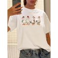 thumbnail image 1 of A Round-Neck Printed T-Shirt, Vintage Casual Printed Top for Women., 1 of 6