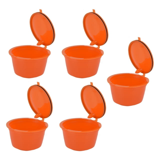 5Pcs Reusable Coffee Filter Cup With Spoon ForCoffee Machine