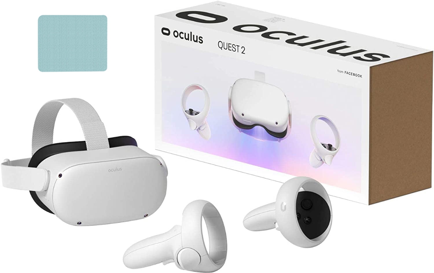 Oculus Quest 2 - All-In-One VR Headset - 128 GB with Mazepoly Cleaning Cloth