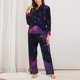 thumbnail image 2 of Balery Galactic Wolf Stare Conjunto de Pijama con Estampado para Mujer, Conjunto de Dos Piezas con Manga Larga, Ropa de Dormir Suave con Bolsillos, Pijamas Cómodos-Medium, 2 of 7