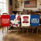 thumbnail image 5 of YiJuHui Independence Day Chair Covers Set of 4, Patriotic Chair Back Covers for Kitchen Dining Room Decor, July 4th Memorial Day Party Decorations, Washable Chair Covers for Home Holiday Celebration, 5 of 6