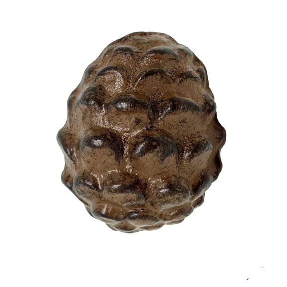 Brown Rustic Cast Iron Pine Cone Cabinet Knob Pull (Set of 4)