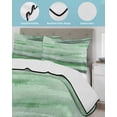 thumbnail image 4 of Quilts Twin Size Bedding Set, Green Grey Ombre Lightweight Quilted Comforter, Vintage Shabby Green Abstract Art Soft Reversible Bedspread Coverlet with Pillow Covers for All Season, 68" x 86", 4 of 7