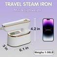 thumbnail image 5 of Sesiiduo Steamer for Clothes - 1000W Portable Handheld Steamer Iron Support Dry and Wet Ironing 20s Fast Heat Up 180° Rotatable Small Mini Steam Iron for Home and Travel - White, 5 of 7