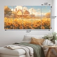 thumbnail image 4 of Designart "A Golden Sunflower on the Farm I" Floral Metal Art Print Set, 4 of 5