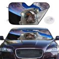 thumbnail image 2 of Haiem Astronaut in Outer Space Car Windshield Sun Shade - Blocks UV Rays Sun Visor Protector, Sunshade to Keep Your Vehicle Cool, Universal Fit SUV Van Sedan-Medium, 2 of 7
