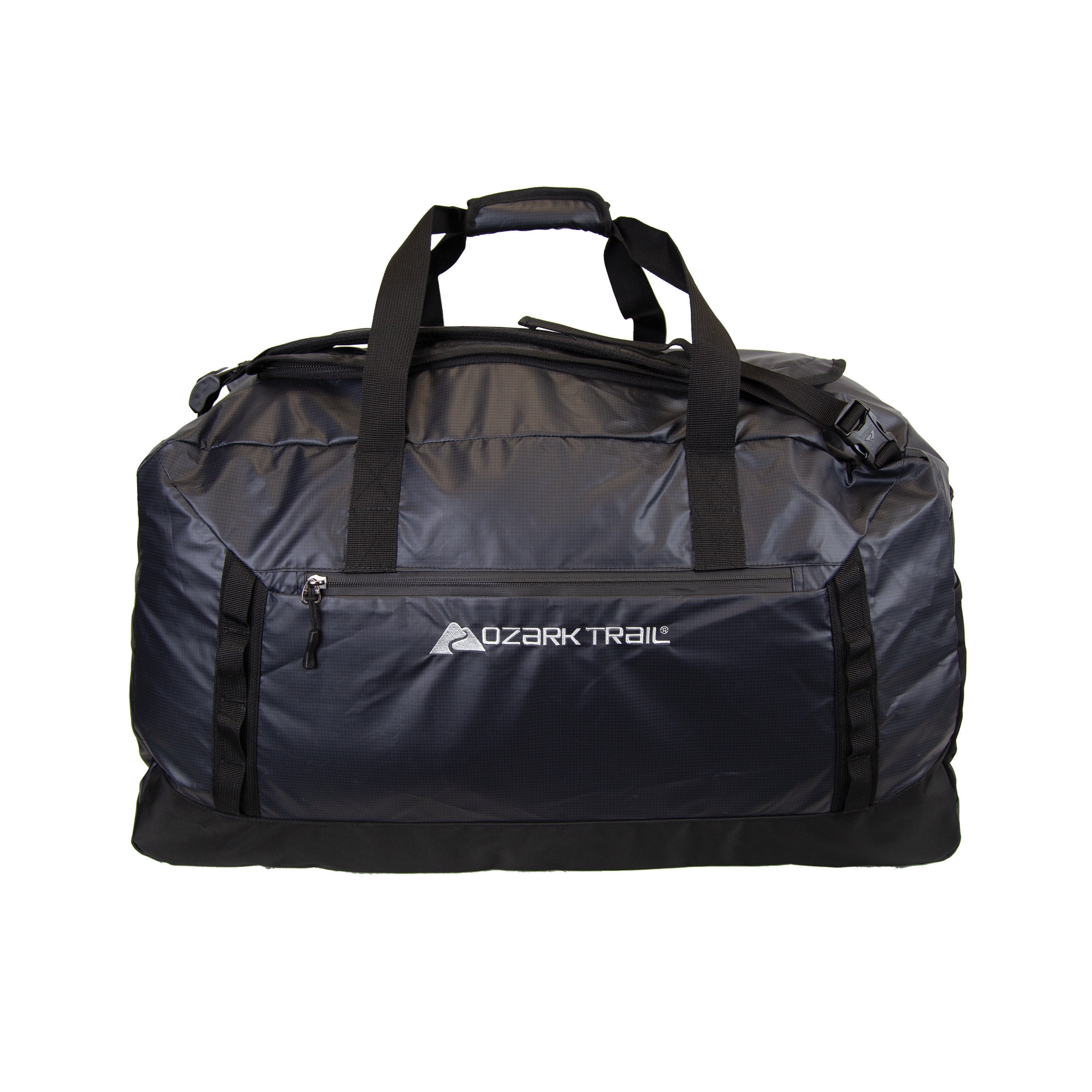 Ozark Trail 90L Packable All-Weather Duffel Bag with Convertible Backpack Straps, Black