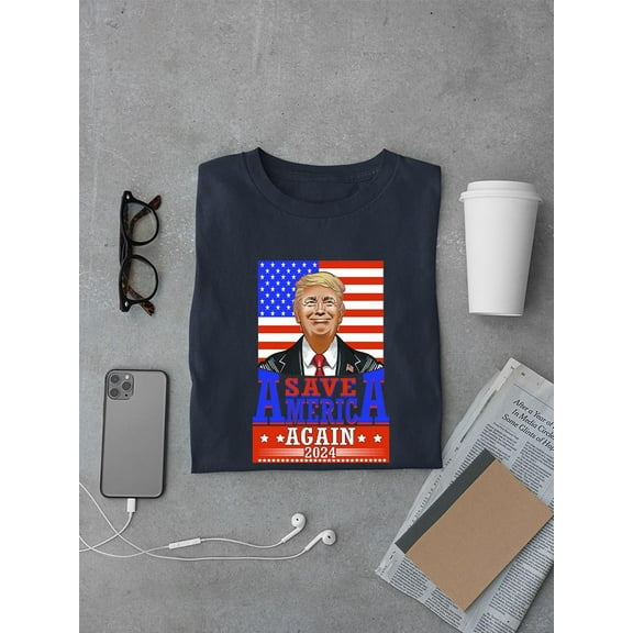 Save America Again Trump 2024 T-shirt Female's -SmartPrintsInk Designs