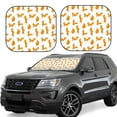 thumbnail image 2 of Uemuo Cartoon Squirrel Printed 2 PCS Car Windshield Sun Shade, Auto Sun Heat and UV Rays Blocker, Foldable Automotive Front Window Sunshade Protector, 2 of 7