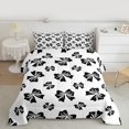 thumbnail image 2 of Manfei Cute Pink Bow Bedding Comforter Set,Lovely Bow Knot Twin Comforter Sets,White Black Bowtie Bedding Set For Princess,Breathable Home Decor Reversible,2pcs, 2 of 8