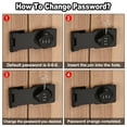 thumbnail image 5 of Uxcell Double Hole Cabinet Combination Lock  Door Lock Cabinet Password Hasp Locks with 3 Digit Password Silver, 5 of 6