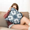 thumbnail image 7 of Blue Bohemian Flowers Pillow Covers Square Pillow Covers,Soft Pillow Cas Covers,linen Pillowcases Double-sided Printing for Sofa Couch Outdoor Decor,Pillowcases Set Of 2,18x18 Inches, 7 of 7