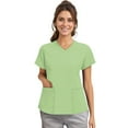 thumbnail image 3 of Womens Scrubs, Scrubs Plus Size V Neck Short Sleeve Workwear With Pockets Easter Scrub Tops Mothers Day Fourth Of July Outfit Women Tops Shirts Tank Top (M, Light Green) ZMTing, 3 of 3
