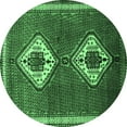 thumbnail image 1 of Ahgly Company Indoor Round Persian Emerald Green Traditional Area Rugs, 6' Round, 1 of 4