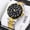 【Two-tone】Black Submariner with gold strap, variant on Men's watch for male students, luminous, waterproof, high-end, large dial, quartz watch, fully automatic non-mechanical watch, men's wristwatch, fashionable and trendy