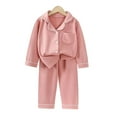 thumbnail image 2 of CSCHome Kids Boy Girl Pajamas Set Autumn Basic Cotton Sleepwear Pjs 2PCS Toddler Casual Sleepwear Closure Tops and Pants Set for 1-16 Years Old, 2 of 9