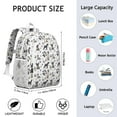 thumbnail image 6 of Schnauzer Dogs with Paw Backpack for School,Cute School Bag,Schoolbag with Adjustable Shoulder Straps & Padded Back,15"x11.42"x5.5", 6 of 6