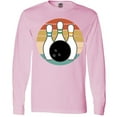 thumbnail image 3 of Inktastic Bowling Pins Ball Bowler Retro Sunset Long Sleeve T-Shirt, 3 of 5