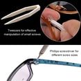 thumbnail image 3 of Kenally Juego de surtido de tuercas y tornillos para anteojos, pinzas para gafas de sol, herramienta de reparación multifuncional de Metal, Artesanía, 3 of 6